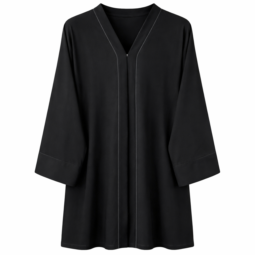 Chinese Neck - Premium Silk (Black Lines)