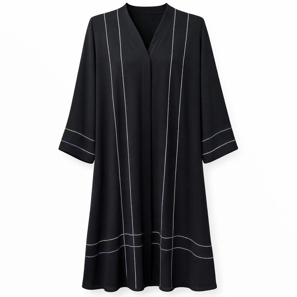 Chinese Neck - Premium Silk (Lines)