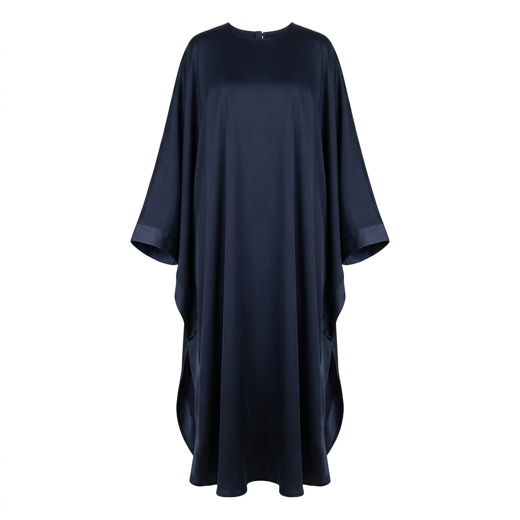 Kaftan - Crinkle Silk (Navy Blue)