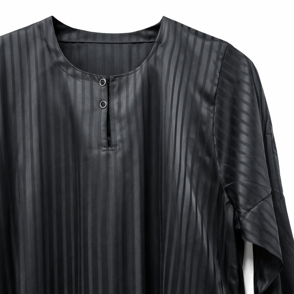 Front Closed - Crepe x Silk (Lines)