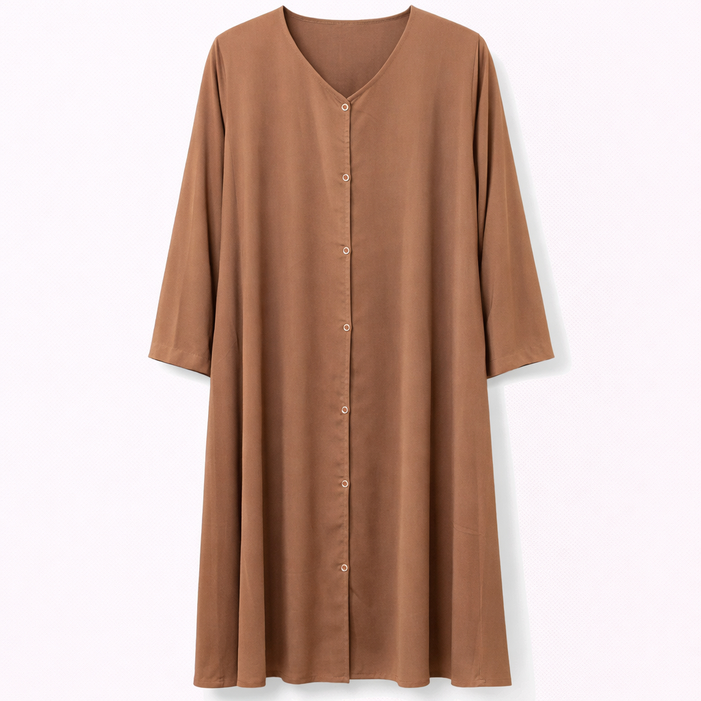Front Open - Crepe (Caramel Brown)