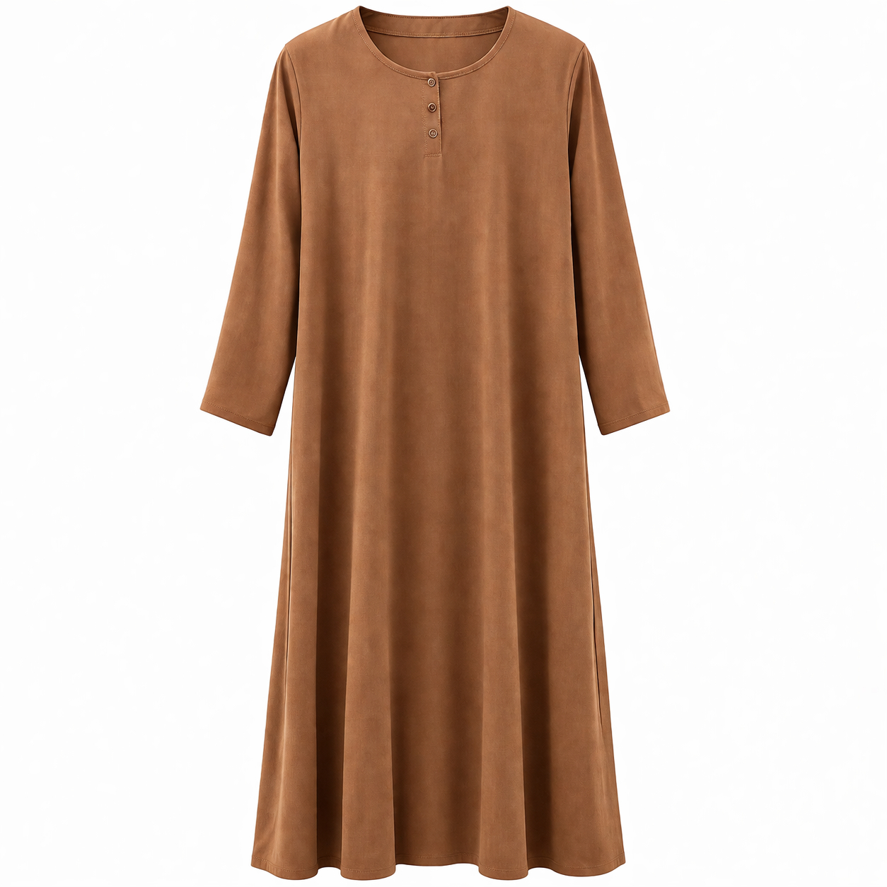 Front Closed - Crepe (Dusty Brown)