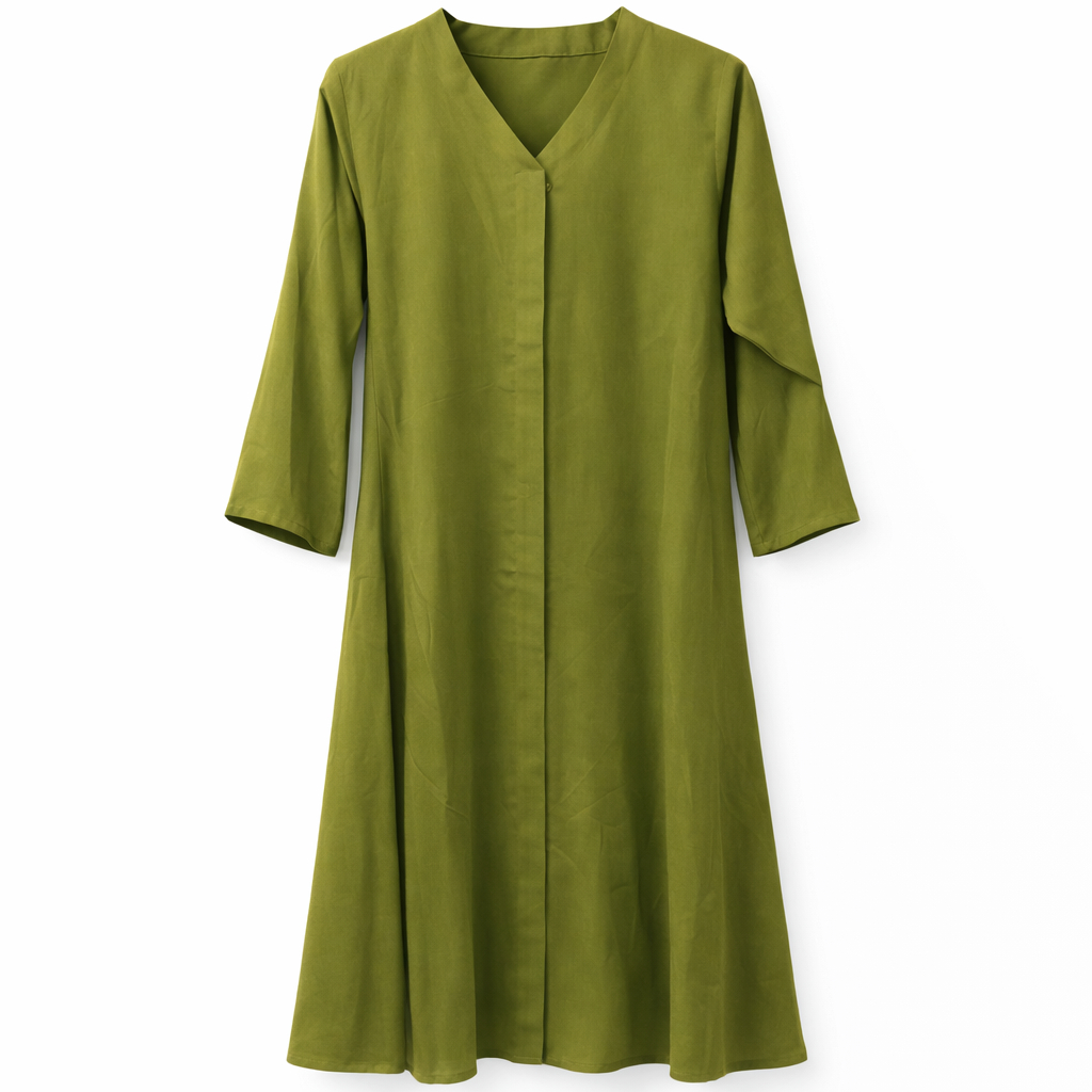 Hijab Ul Hareem - Chiffon x Crepe (Olive Green)