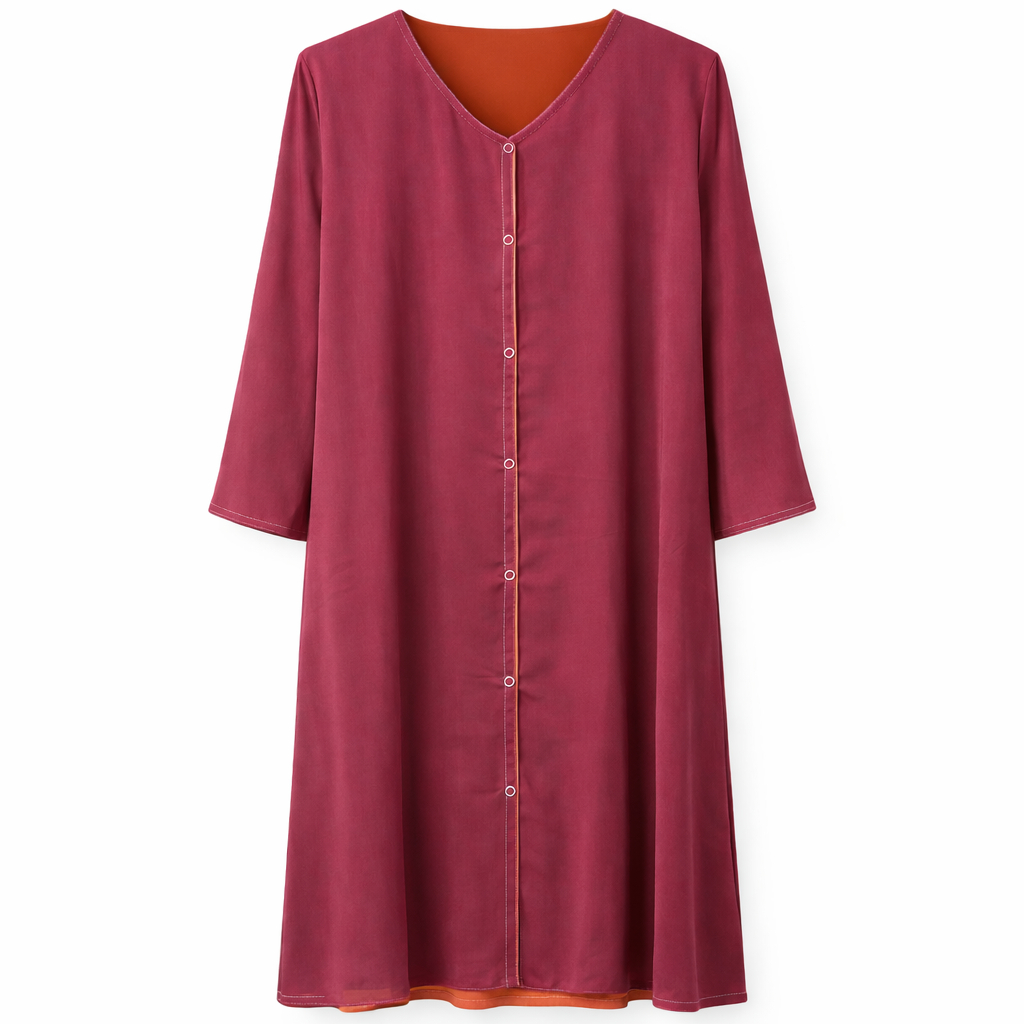 Double Front Open - Magenta Rose x Dusty Rose