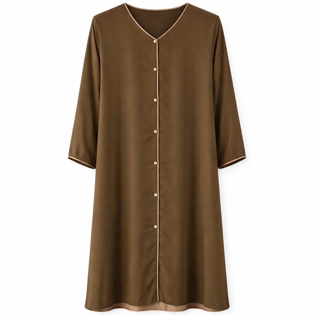 Double Front Open - Olive Brown x Muted Rose