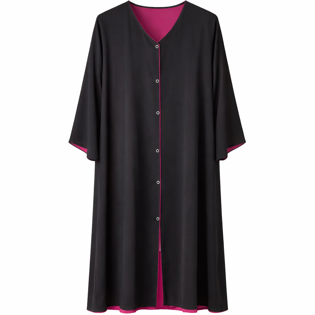 Double Front Open - Black x Hot Pink