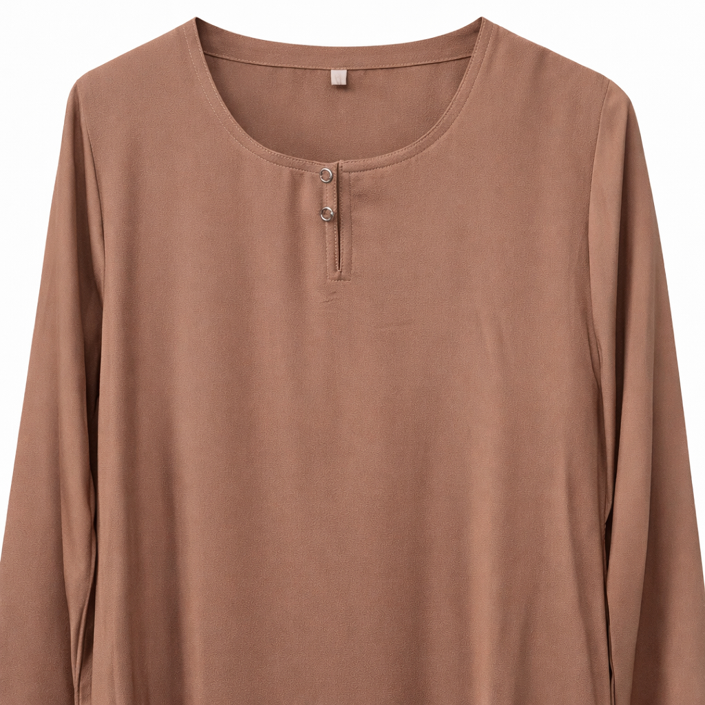 Front Closed - Crepe (Warm Beige)