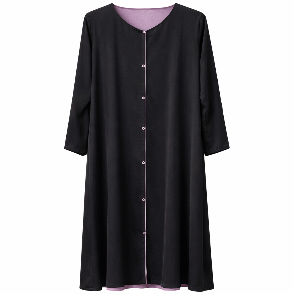 Double Front Open - Black x Lavender Purple