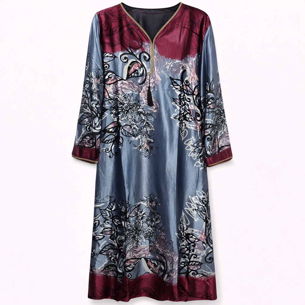 Front Closed - Silk Abstract Floral Print