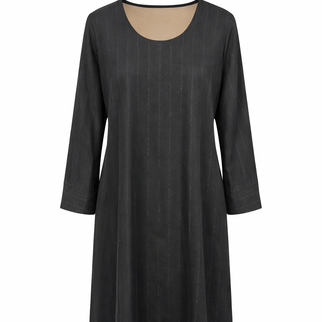 Double Front Closed - Black Shining Lines x Beige