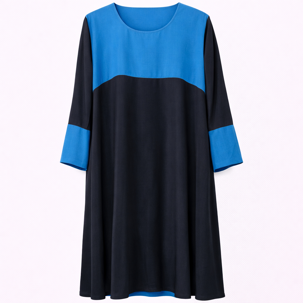 Double Front Closed - Black x Aqua Blue