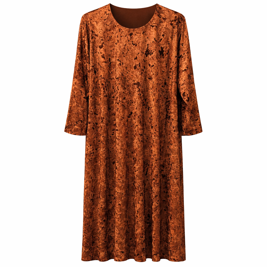 Front Closed - Embossed Velvet (Bronze Brown)