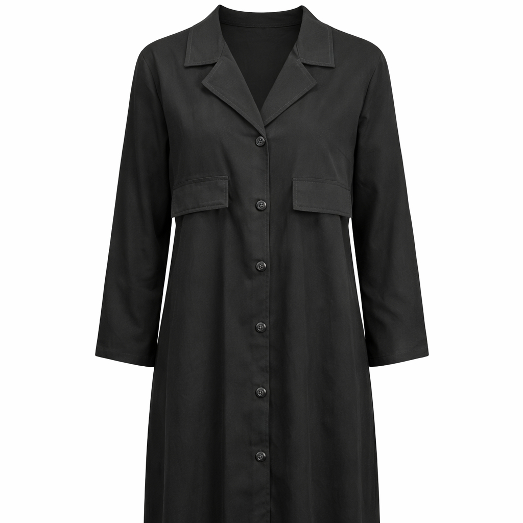 Coat Style x Patch Pockets - Arabic (Black)