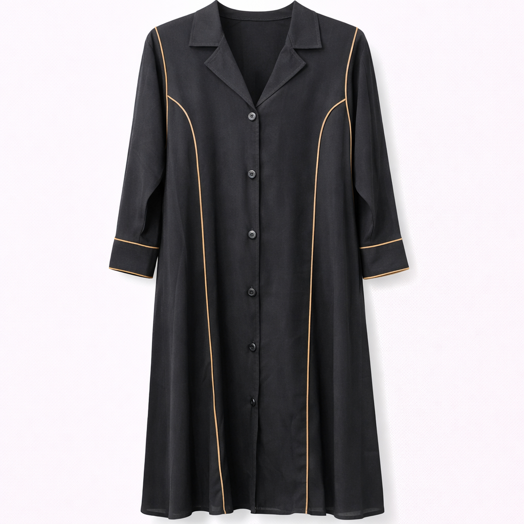 Coat Style x Skin Lines - Arabic Chiffon (Black)