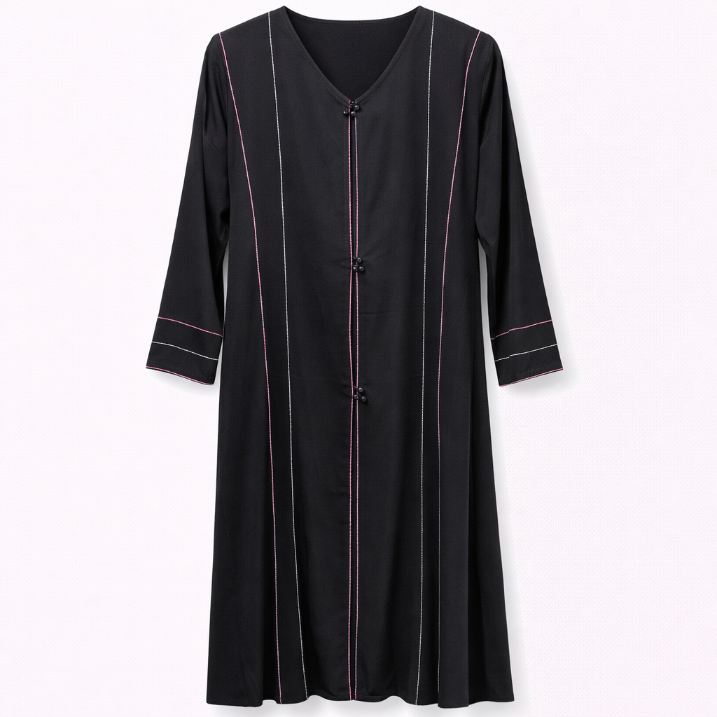 Front Open x White Stitch - Arabic (Black)