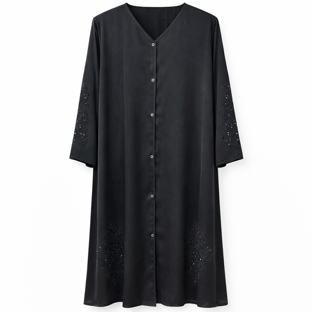 Front Open x Beads - Arabic (Black)