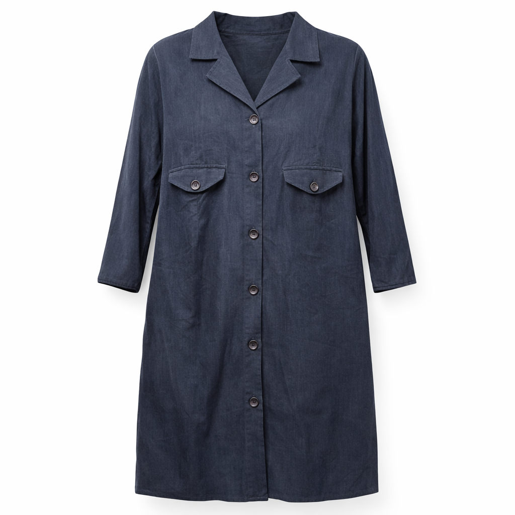 Coat Style - Corduroy (Navy Blue)