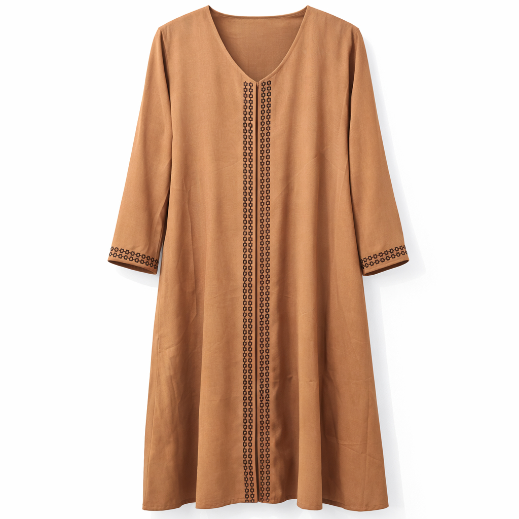 Hijab Ul Hareem x Beads - Thick Crepe (Camel Brown)