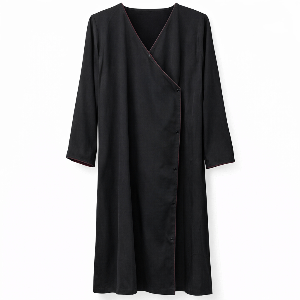Front Open x Side Buttons x Magenta Lines - Arabic (Black)