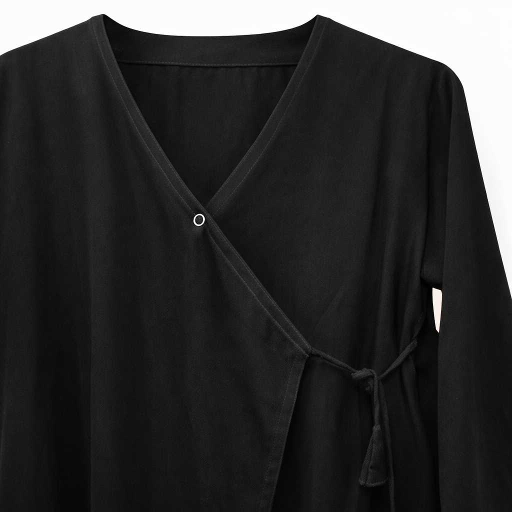 Angrakha - Thick Crepe (Black)