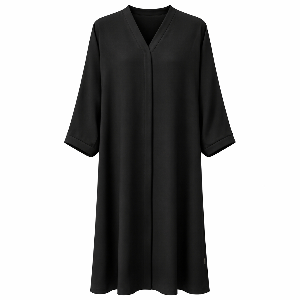 Chinese Neck - Premium Silk (Black)