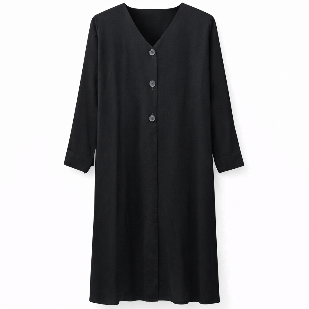 Front Open x 3 Buttons x Hidden - Arabic (Black)