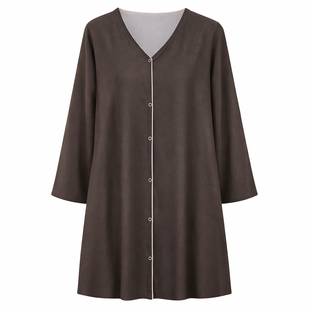 Double Front Open - Taupe x Light Grey