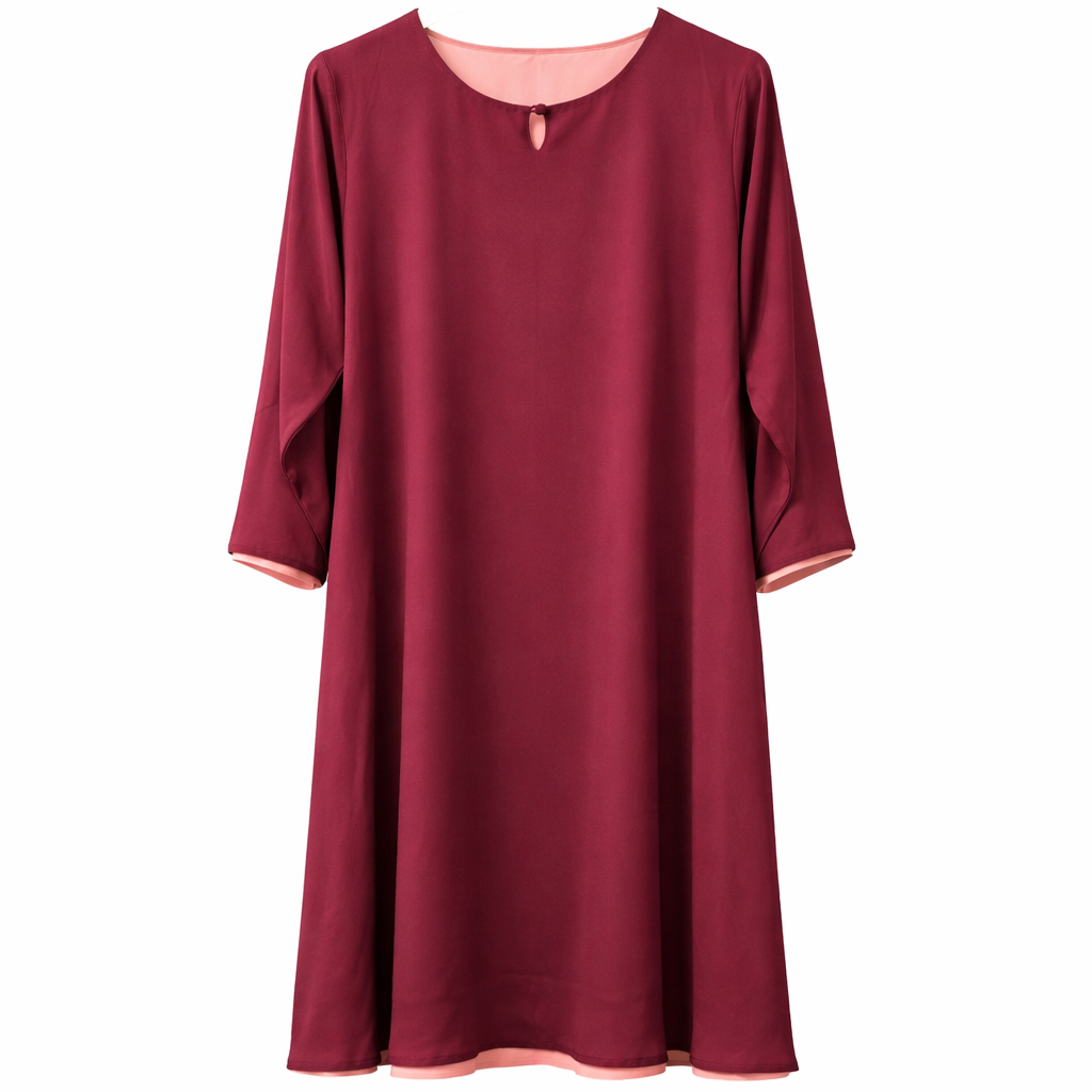 Double Front Closed - Burgundy x Blush Pink