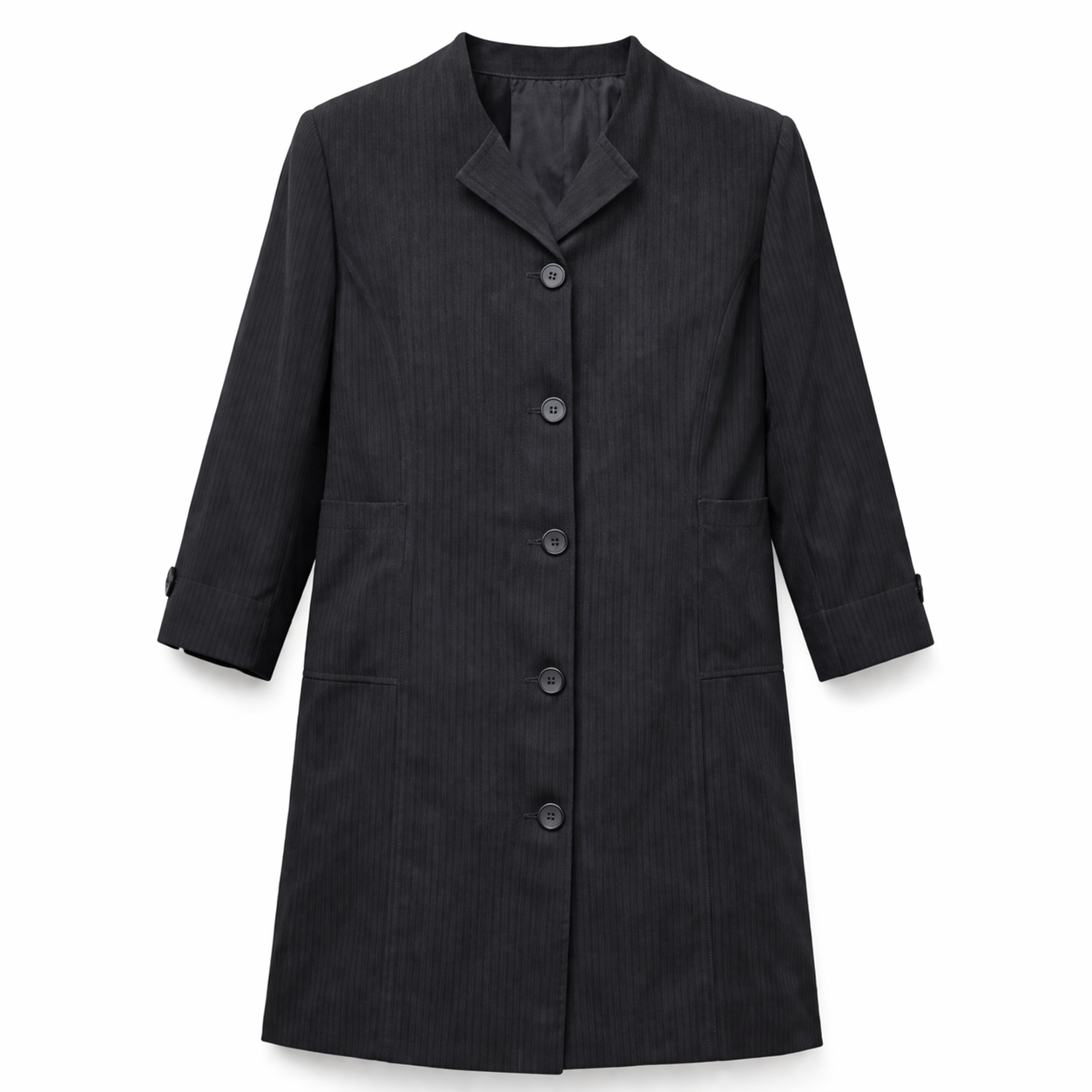 Coat Style x Half Collar (Short) - Self Stripe
