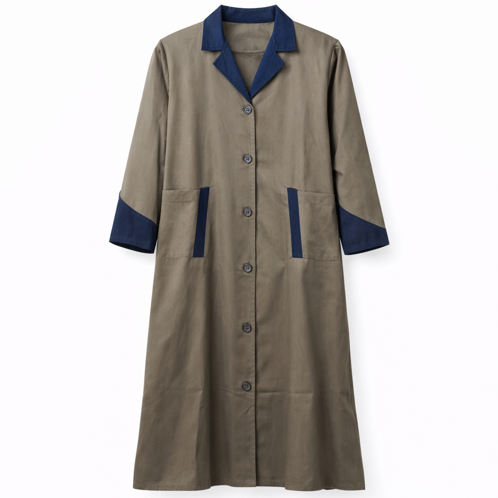 Coat Style - Matte Crepe (Muted Olive)