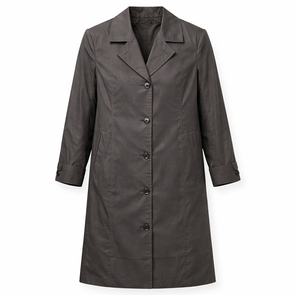 Coat Style (Short) - Matte Crepe (Grey)