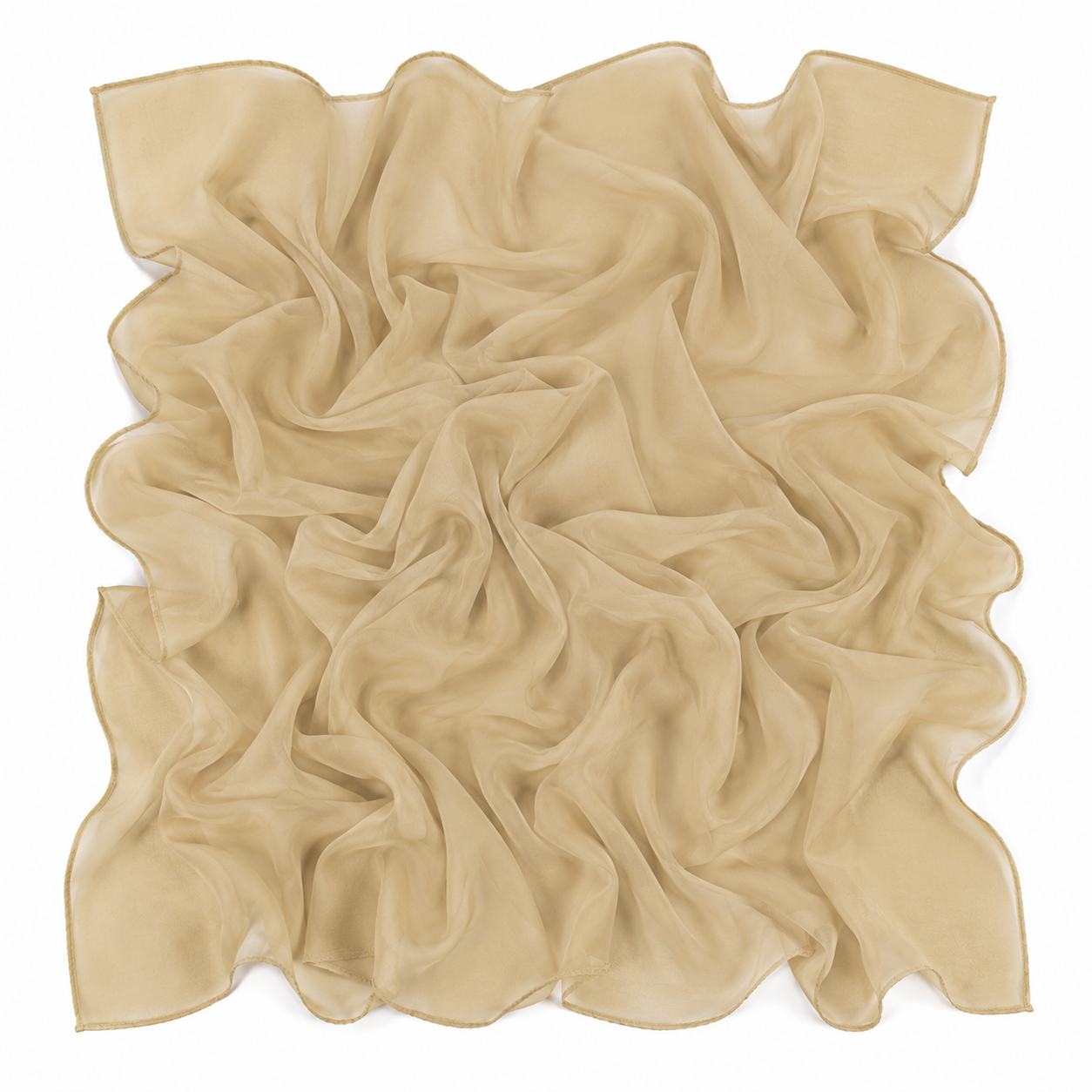 Squared Scarf x Plain - Sand Beige