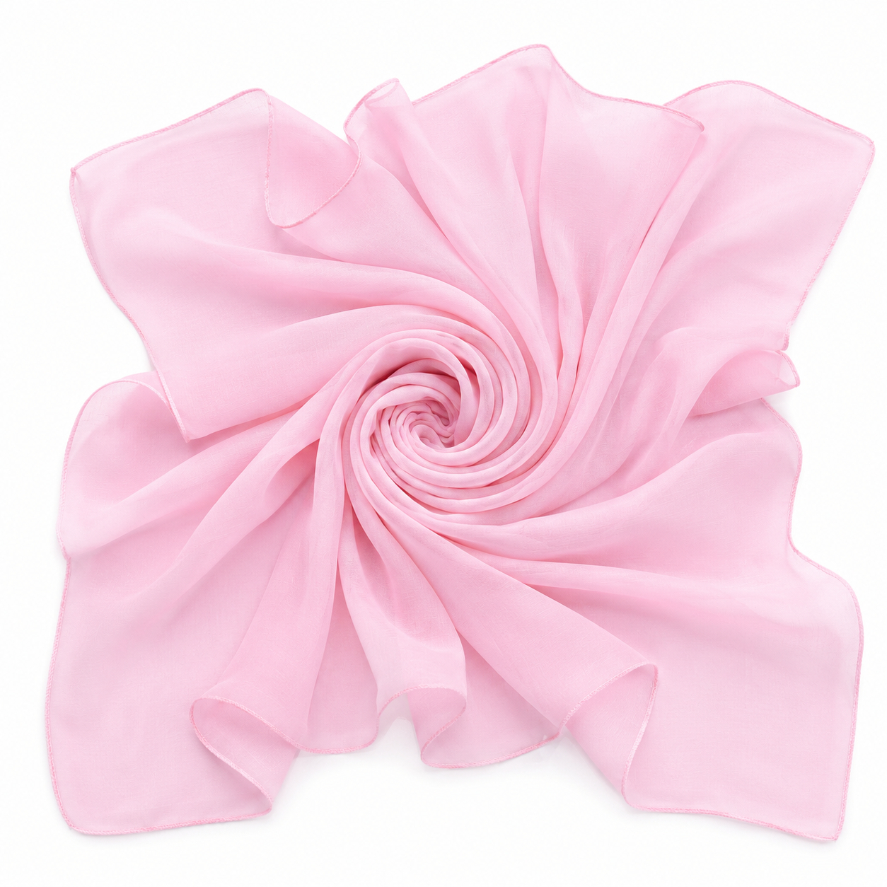 Squared Scarf Cotton x Plain - Baby Pink