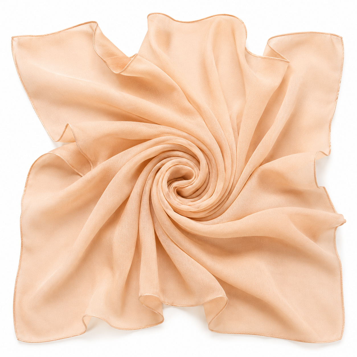 Squared Scarf Cotton x Plain - Cream Beige