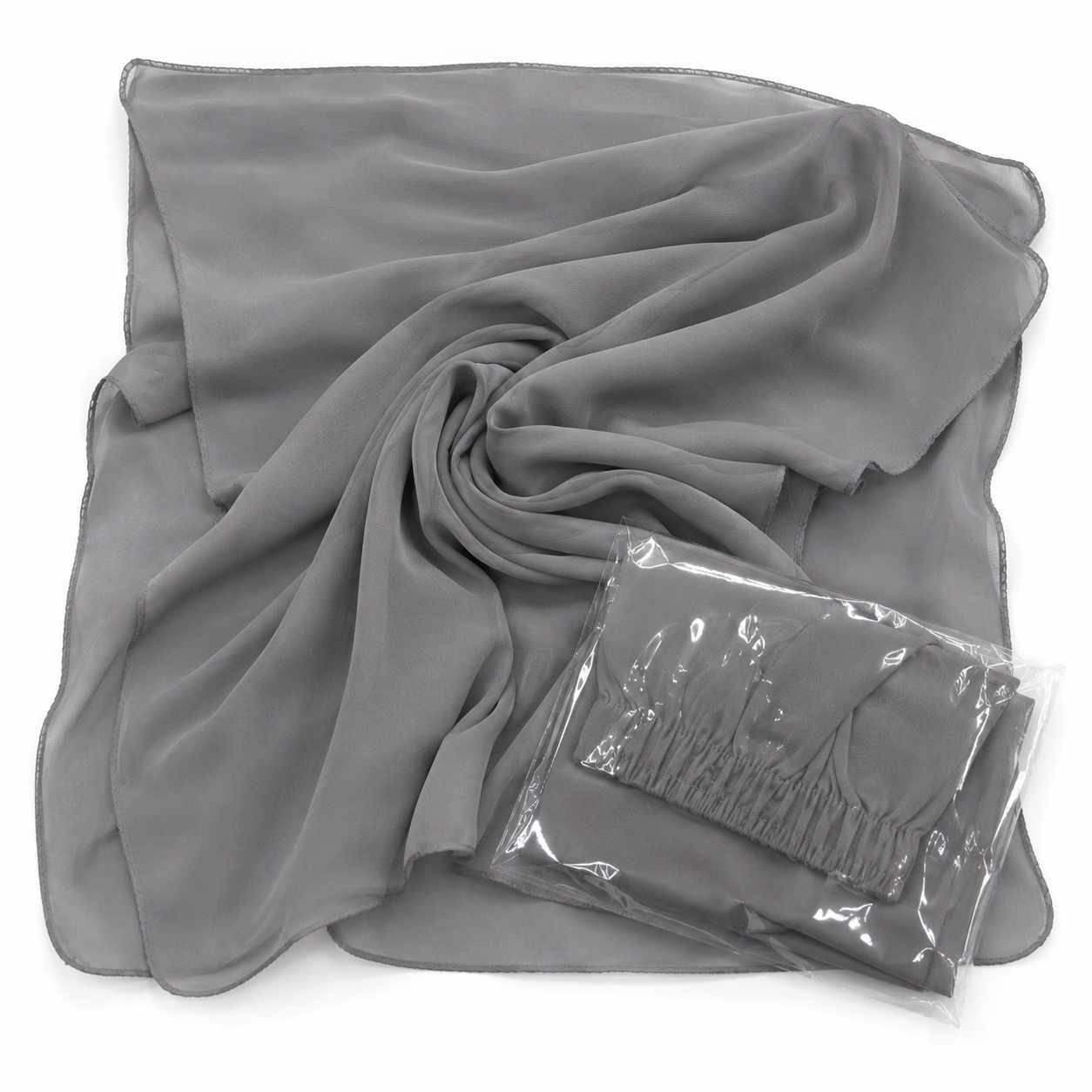 Squared Scarf x Niqab - Smoke Grey