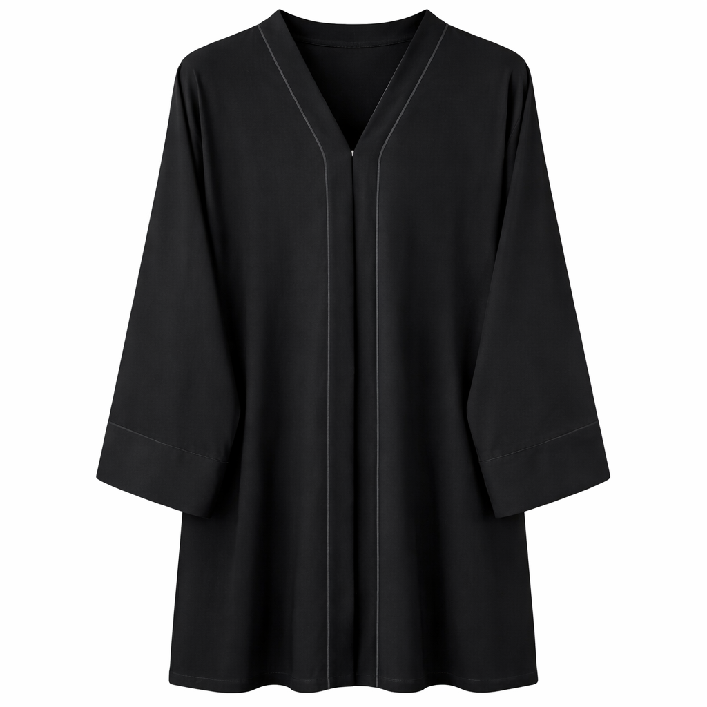 Chinese Neck - Premium Silk (Black Lines)
