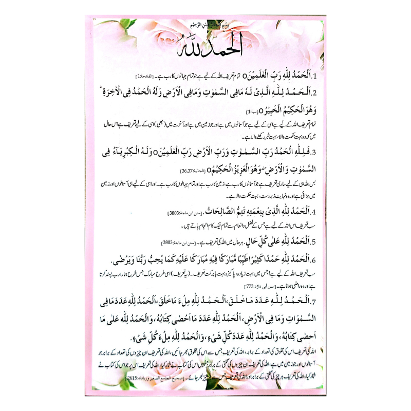 CARD ALHAMDULILLAH URDU