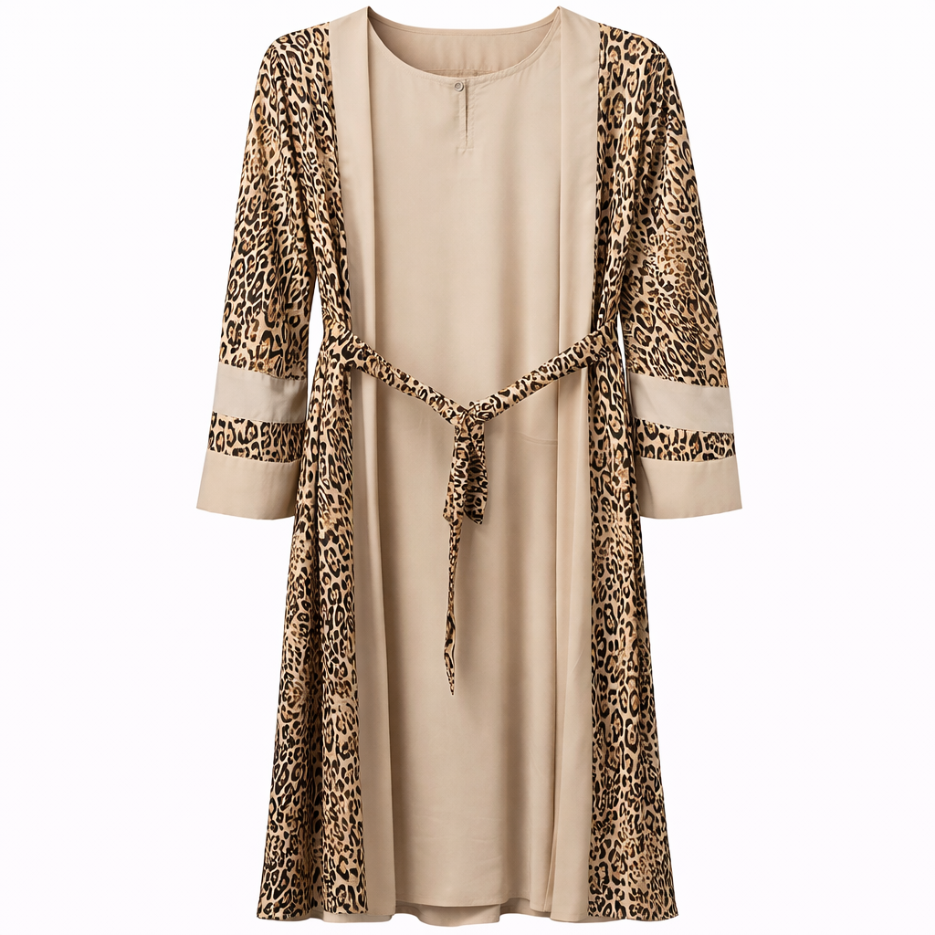 Double Upper - Printed Leopard x Ivory Cream