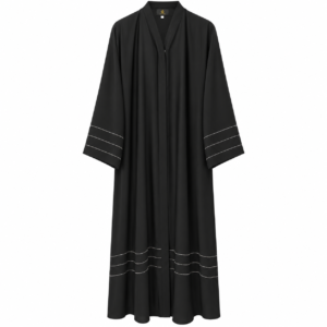 Chinese Neck x Lines - Premium Silk (Black)