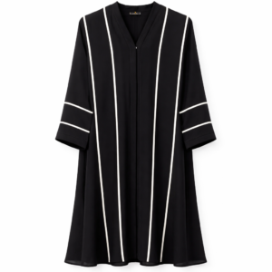 Chinese Neck - Premium Silk (White Lines)