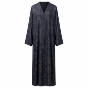Plain x Premium Silk x Floral Print - Dark Navy Floral