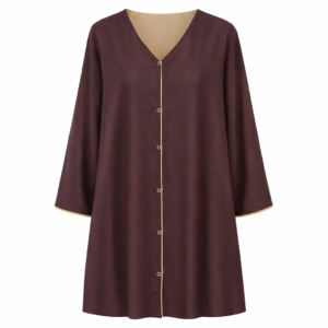 Double Front Open - Aubergine Purple x Warm Beige