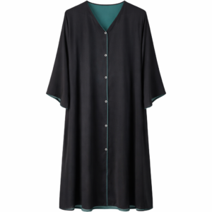 Double Front Open - Black x Dark Aqua