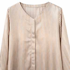 Hijab Ul Hareem - Silk (White x Cream Stripes)