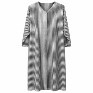 Hijab Ul Hareem - Silk (White x Black Stripes)