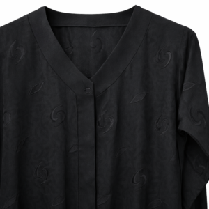 Hijab Ul Hareem - Black Self Jacquard Paisley Motif