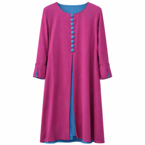 Double Closed Buttoned - Magenta x Turquoise