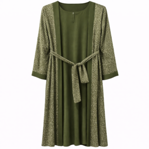 Double Upper - Printed Polka Dots x Army Green