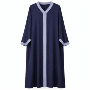 Double Kaftan - Navy Blue x Light Blue Front Line