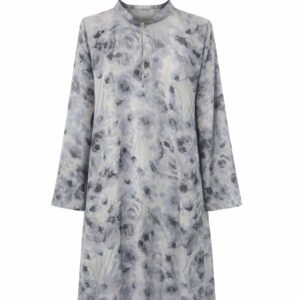 Front Closed Collar - Printed Water Color Floral